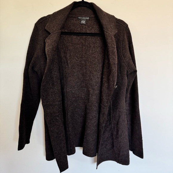Sarah Spencer 100% Wool Knit Cardigan Size L - Picture 5 of 7